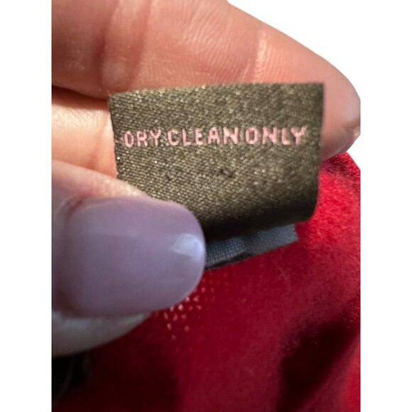 Heather B Size Large V‎ Neck Red 100% Cashmere Sweater Lightweight Soft #OP3-0 - Picture 4 of 7